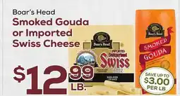 DeCicco & Sons Boar's Head Smoked Gouda or Imported Swiss Cheese offer