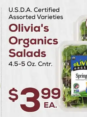 DeCicco & Sons Olivia's Organics Salads offer