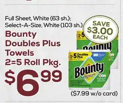 DeCicco & Sons Bounty Doubles Plus Towels 2 = 5 Roll Pkg offer
