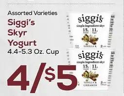 DeCicco & Sons Siggi's Skyr Yogurt offer