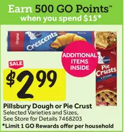 Stop&Shop Pillsbury Dough or Pie Crust offer