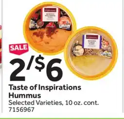 Stop&Shop Taste of Inspirations Hummus offer