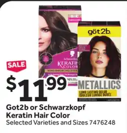 Stop&Shop Got2b or Schwarzkopf Keratin Hair Color offer