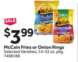 Stop&Shop McCain Fries or Onion Rings offer