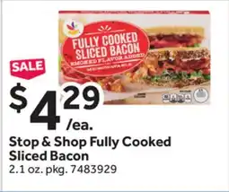 Stop&Shop Stop & Shop Fully Cooked Sliced Bacon offer