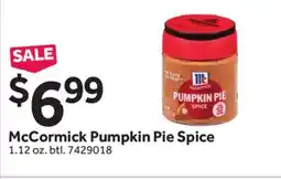 Stop&Shop McCormick Pumpkin Pie Spice offer