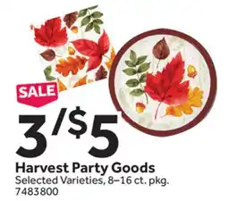 Stop&Shop Harvest Party Goods offer