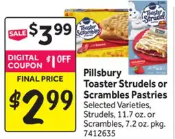 Stop&Shop Pillsbury Toaster Strudels or Scrambles Pastries offer