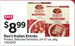 Stop&Shop Rao's Italian Entrée offer