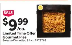 Stop&Shop Limited Time Offer Gourmet Pies offer