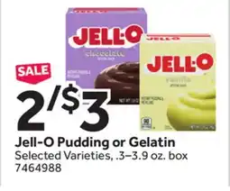 Stop&Shop Jell-O Pudding or Gelatin offer