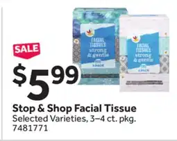 Stop&Shop Stop & Shop Facial Tissue offer