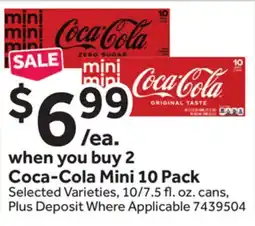 Stop&Shop Coca-Cola Mini 10 Pack offer