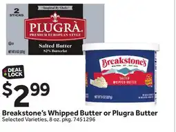 Stop&Shop Breakstone's Whipped Butter or Plugra Butter offer
