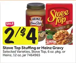 Stop&Shop Stove Top Stuffing or Heinz Gravy offer