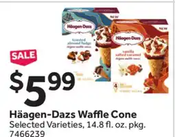 Stop&Shop Häagen-Dazs Waffle Cone offer