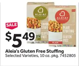 Stop&Shop Aleia's Gluten Free Stuffing offer