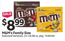 Stop&Shop M & M's Family Size offer