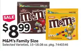 Stop&Shop M & M's Family Size offer