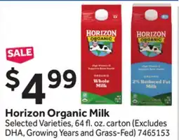 Stop&Shop Horizon Organic Milk offer