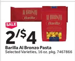 Stop&Shop Barilla Al Bronzo Pasta offer