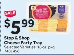 Stop&Shop Stop & Shop Cheese Party Tray offer