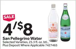 Stop&Shop San Pellegrino Water offer