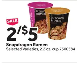 Stop&Shop Snapdragon Ramen offer