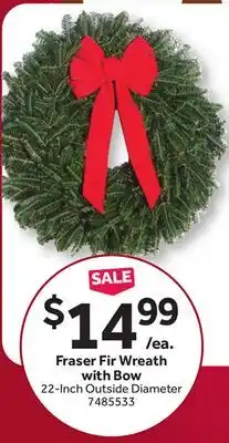 Stop&Shop Fraser Fir Wreath with Bow offer