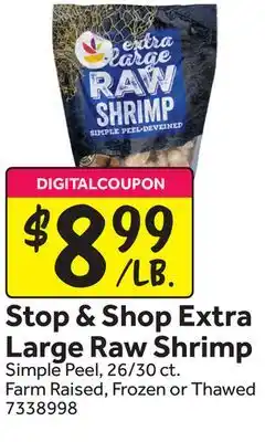 Stop&Shop Stop & Shop Extra Large Raw Shrimp offer