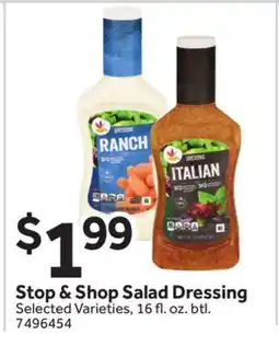 Stop&Shop Stop & Shop Salad Dressing offer