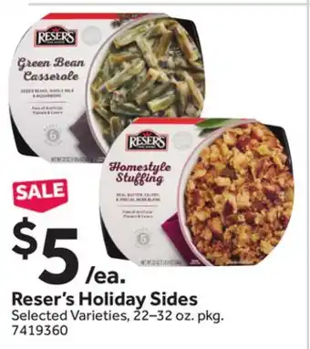 Stop&Shop Reser's Holiday Sides offer