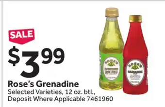 Stop&Shop Rose's Grenadine offer