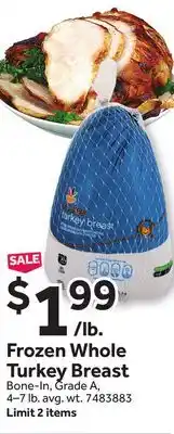 Stop&Shop Frozen Whole Turkey Breast offer