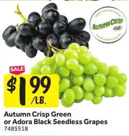 Stop&Shop Autumn Crisp Green or Adora Black Seedless Grapes offer