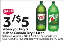 Stop&Shop 7UP or Canada Dry 2 Liter offer
