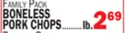 Bravo Supermarkets BONELESS PORK CHOPS offer