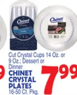 Bravo Supermarkets CHINET CRYSTAL PLATES 16-50 Ct. Pkg offer