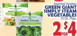 Bravo Supermarkets GREEN GIANT SIMPLY STEAM VEGETABLES offer