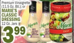 Bravo Supermarkets MARIE'S CLASSIC DRESSING 12 Oz. Jars offer