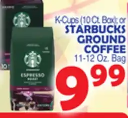 Bravo Supermarkets STARBUCKS GROUND COFFEE, 11-12 Oz. Bag offer
