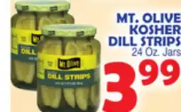 Bravo Supermarkets MT. OLIVE KOSHER DILL STRIPS offer