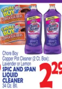 Bravo Supermarkets SPIC AND SPAN LIQUID CLEANER 34 Oz. Btl offer