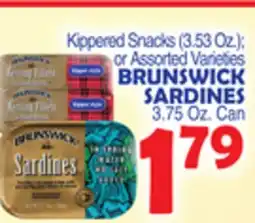 Bravo Supermarkets BRUNSWICK SARDINES 3.75 Oz. Can offer
