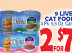 Bravo Supermarkets 9 LIVES CAT FOOD offer