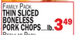 Bravo Supermarkets THIN SLICED BONELESS PORK CHOPS offer