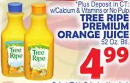 Bravo Supermarkets TREE RIPE PREMIUM ORANGE JUICE offer