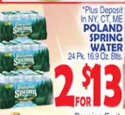 Bravo Supermarkets POLAND SPRING WATER offer