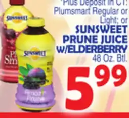 Bravo Supermarkets SUNSWEET PRUNE JUICE W/ELDERBERRY offer