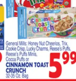 Bravo Supermarkets CINNAMON TOAST CRUNCH offer